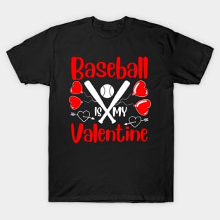 Baseball is Valentine's Day. Play ball with love design T-Shirt